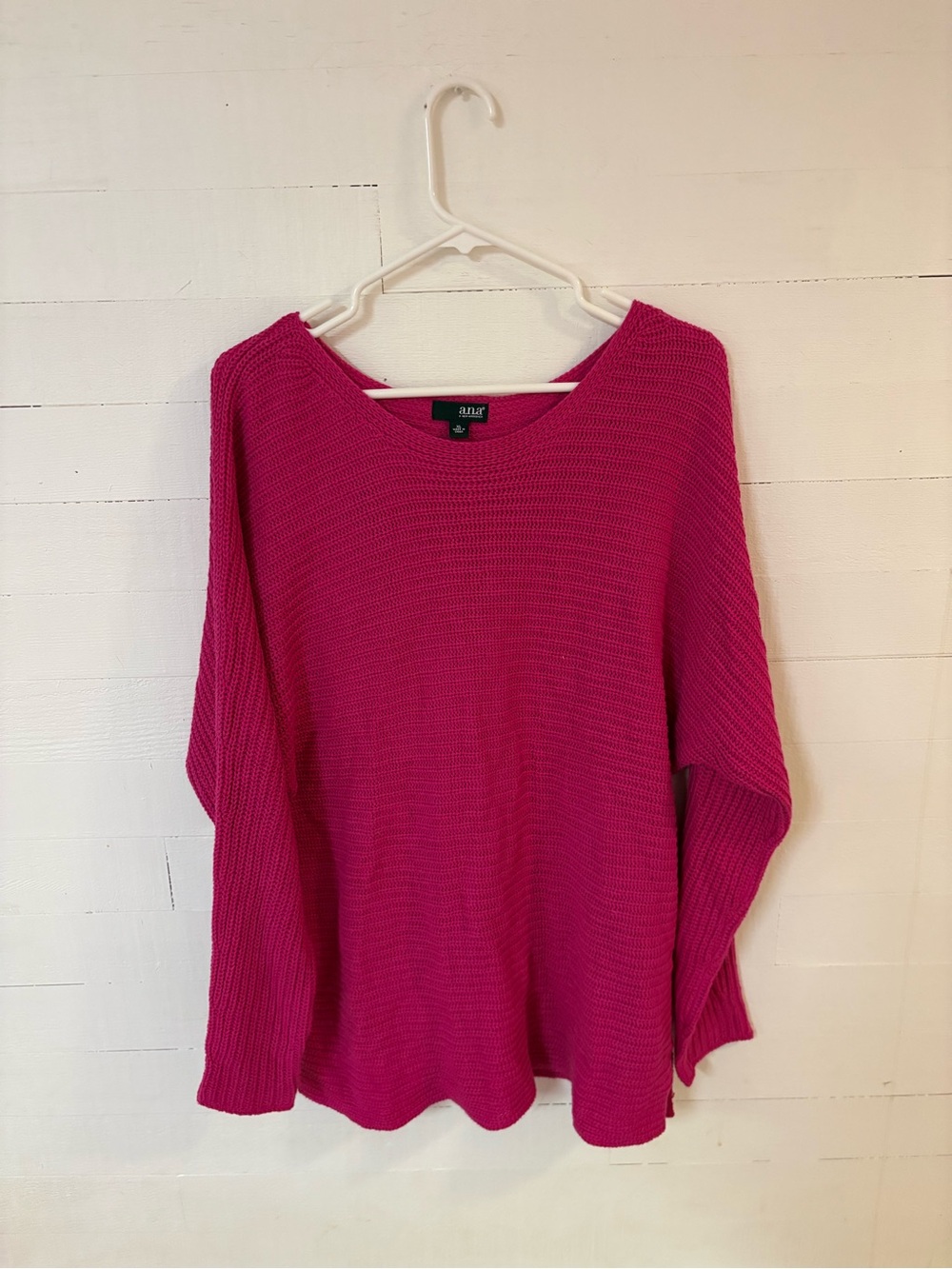 a.n.a. A New Approach Pink Oversized Knit Sweater XL Cotton Blend